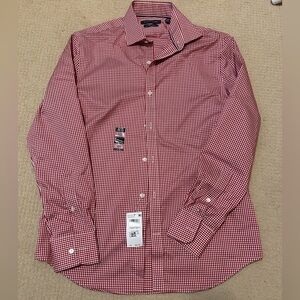 Tommy Hilfiger Red and White Checkered Shirt